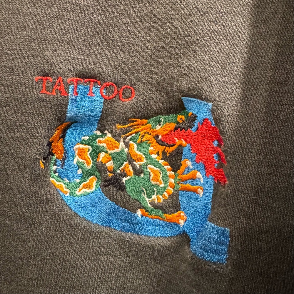 Vintage Tattoo U Born to Raise Hell Sweatshirt XL Gray